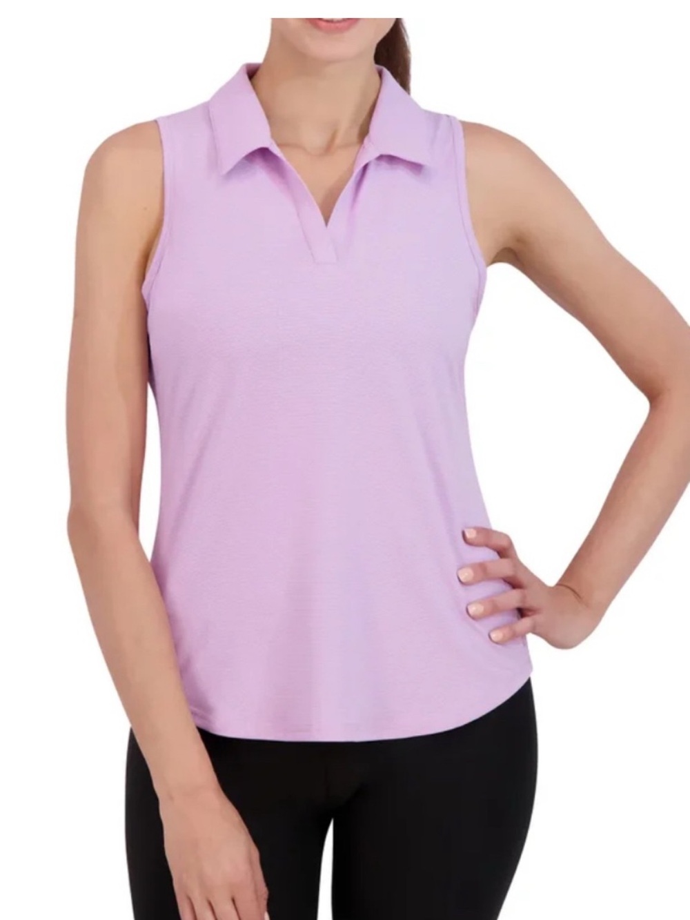 Head Sleeveless Lavender Polo Athletic Top